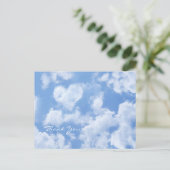 Carte Postale Mignonne Nuage En Forme De Coeur Dans Le Ciel Bleu (Debout devant)