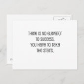Carte Postale Mignonne, "Pas d'ascenseur pour réussir" (Devant / Derrière)