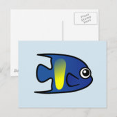 Carte Postale Mignonne Poisson jaune (Devant / Derrière)