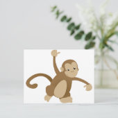 Carte Postale Mignonne singe tournant (Debout devant)