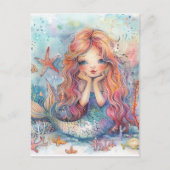 Carte postale Mignonne Sirène (Devant)