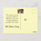 Carte Postale Mignonne souris fête Noël (Dos)