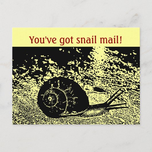 Carte Postale Mignonne, tu as du courrier d'escargot ! (Devant)