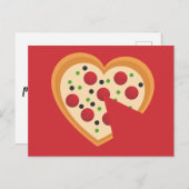 Carte Postale Mignonne Tu Dois Pizza Me Pun Coeur (Devant / Derrière)