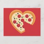 Carte Postale Mignonne Tu Dois Pizza Me Pun Coeur (Devant)
