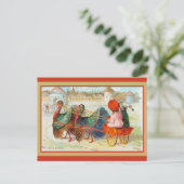 Carte Postale Mignonne Vintage Thanksgiving Town Turquie (Debout devant)