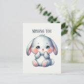 Carte Postale Mignonne Vous manquez lapin (Debout devant)