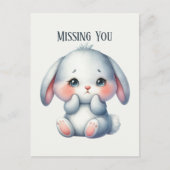 Carte Postale Mignonne Vous manquez lapin (Devant)