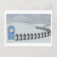 Mignons manchots, seule salle de bain au pôle Sud.