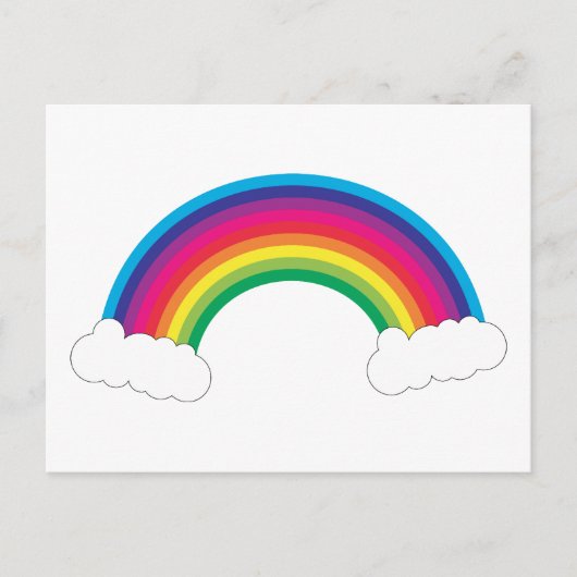 Carte Postale Mignons nuages arc-en-ciel (Devant)