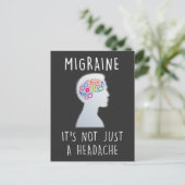 Carte Postale Migraine Sensibilisation mal de tête douleur (Debout devant)