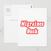 Carte Postale Migraines Suck (Devant / Derrière)