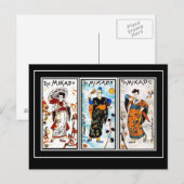 Carte postale Mikado art asiatique vintage (Devant / Derrière)