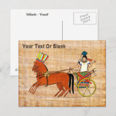 Carte Postale Miketz - Le Chariot de Joseph (Devant / Derrière)