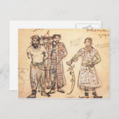 Carte Postale Mikhail Vrubel - Pechenegs capturés (Devant / Derrière)