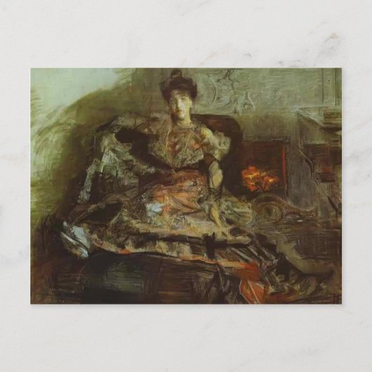 Carte Postale Mikhail Vrubel - Portrait de Nadejda Zabela (Devant)