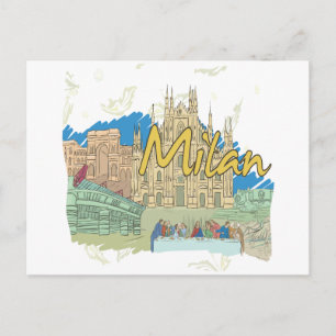 Carte Postale Milan