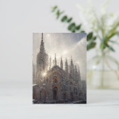 Carte Postale Milan duomo dans la neige (Debout devant)