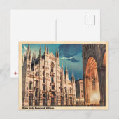 Carte Postale Milan Italie Duomo di Milano Vintage (Devant / Derrière)