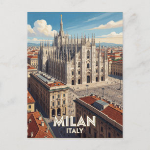 Carte Postale Milan Italie Duomo Voyage Art 🏛️