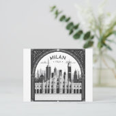 Carte Postale Milan Italie Toits (Debout devant)