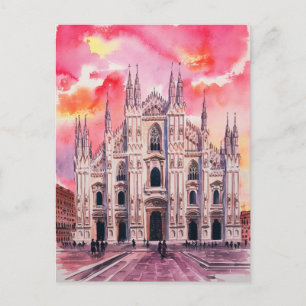 Carte Postale Milano, Milan Cathédrale Peinture