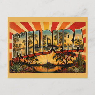 Carte Postale Mildura Victoria Australie Art du Murray River