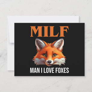 Carte Postale MILF - Homme I Love Foxes