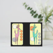 Carte Postale Milieu du siècle moderne rennes de Noël Abstraits (Debout devant)