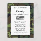 Carte Postale Militaire Armée USA Drapeau Anniversaire Invitatio (Devant)