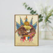 Carte postale militaire patriotique vintage (Debout devant)