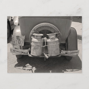 Carte Postale Milk Cans, 1939