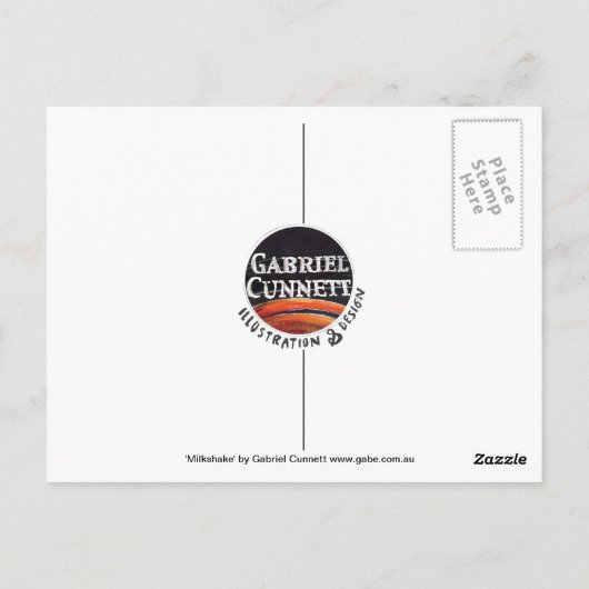 Carte Postale Milkshake (Dos)