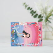 Carte Postale Milla, illustration de la sirène (Debout devant)