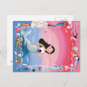 Carte Postale Milla, illustration de la sirène (Devant / Derrière)