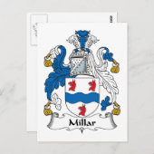 Carte Postale Millar Family Crest (Devant / Derrière)