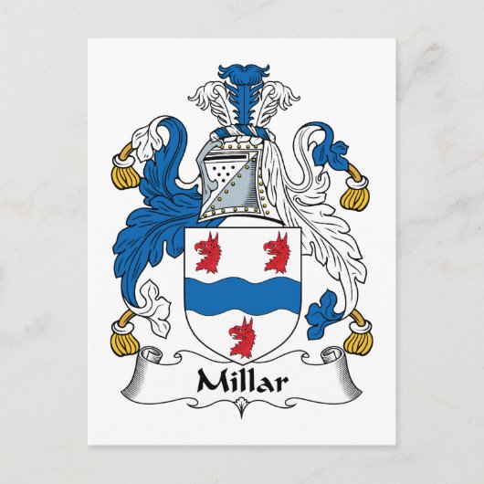 Carte Postale Millar Family Crest (Devant)