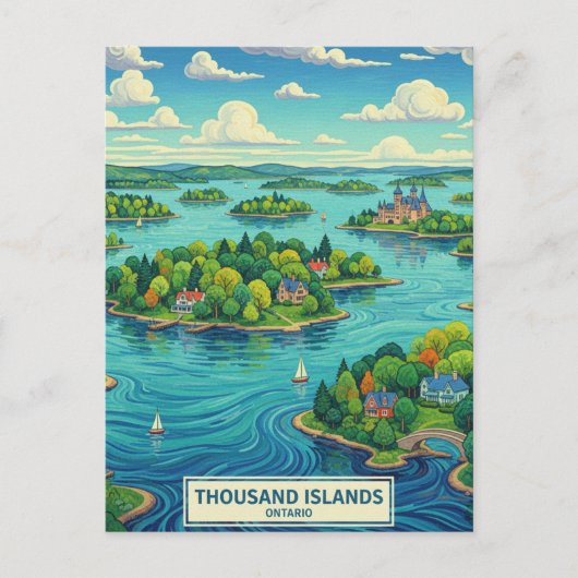 Carte Postale Mille Îles Ontario Canada (Devant)
