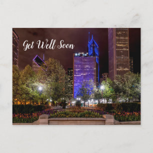 Carte Postale Millennium Park Saison Printanière Nuit Prompt rét