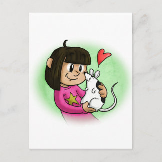 Carte Postale Millie et Cupcake