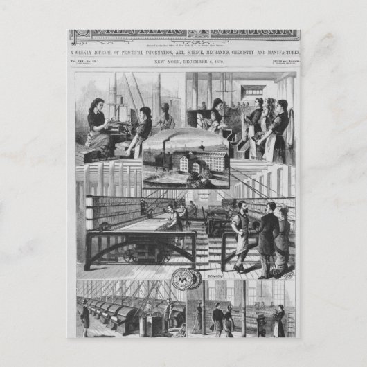 Carte Postale Mills de la compagnie de lin Willimantic (Devant)