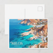 Carte Postale Milos Adamas Grèce (Devant / Derrière)