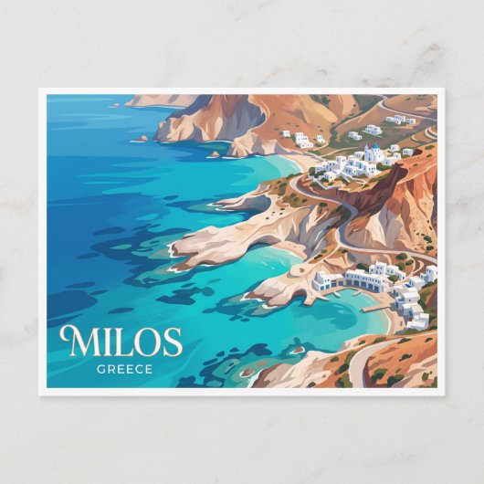 Carte Postale Milos Adamas Grèce (Devant)