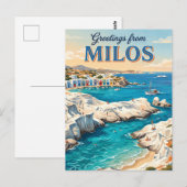 Carte Postale Milos Grèce (Devant / Derrière)
