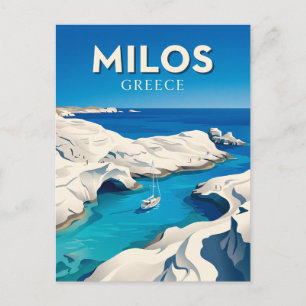 Carte Postale Milos Sarakiniko Grèce