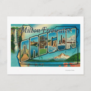 Carte Postale Milton-Freewater, Oregon - Scènes de grandes lettr