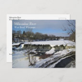 Carte Postale Milwaukee River, West Bend, Wisconsin (Devant / Derrière)