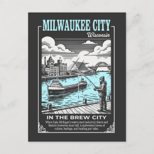 Carte Postale Milwaukee Ville Wisconsin Dans La Brew City