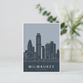 Carte Postale Milwaukee Wisconsin, paysage urbain (Debout devant)