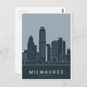 Carte Postale Milwaukee Wisconsin, paysage urbain (Devant / Derrière)